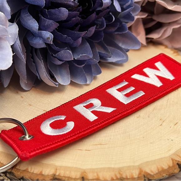 Aviator Red Crew Keychain Luggage Tag - Picture 6 of 12